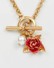 Load image into Gallery viewer, English Rose Pearl Gold Chain Necklace