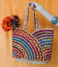 Load image into Gallery viewer, Chindi Handwoven Multicolor Carryall Bag