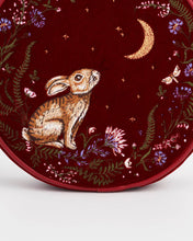 Load image into Gallery viewer, Star Gazing Rabbit Red Embroidered Circle Bag