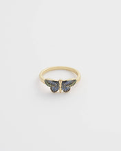 Load image into Gallery viewer, Deco Butterfly Blue Ring
