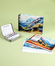 Load image into Gallery viewer, Landscape Watercolor Coloring Club Box