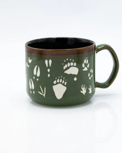 Load image into Gallery viewer, Animal Tracks Hand Carved Ceramic Mug