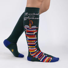 Load image into Gallery viewer, Booked for the Weekend Knee High Funky Socks