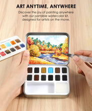 Load image into Gallery viewer, Autumn Co Watercolor Set of 12 with Brush