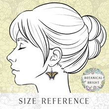 Load image into Gallery viewer, Swallowtail Butterfly Earrings: Gold