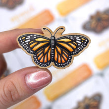 Load image into Gallery viewer, Monarch Butterfly Wood Pin