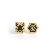Load image into Gallery viewer, Spider & Web Earrings