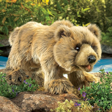 Load image into Gallery viewer, Grizzly Bear Hand Puppet