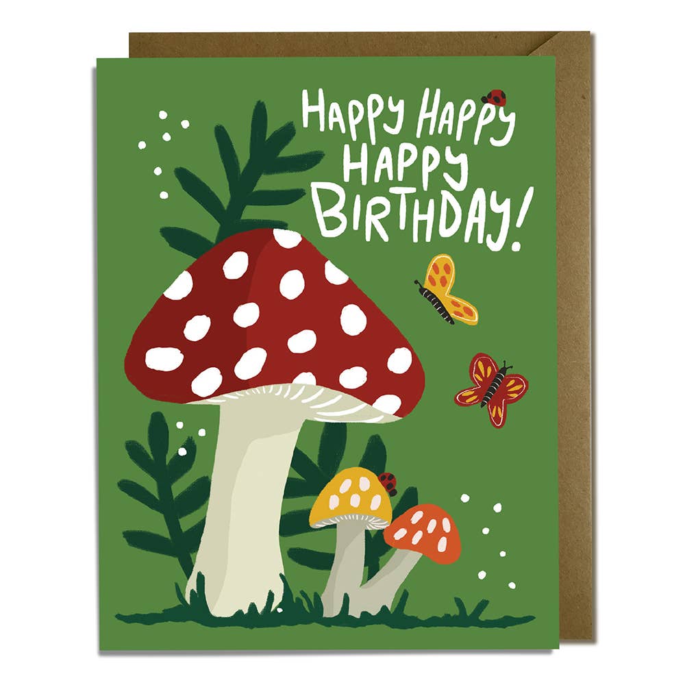 Mushroom Birthday Card