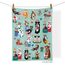 Load image into Gallery viewer, Happy Holidays Cotton Tea Towel
