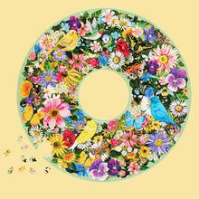 Load image into Gallery viewer, Spring Floral Wreath 1000pc Puzzle
