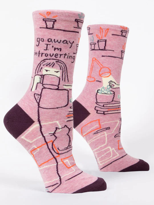 Go Away Introverting Crew Socks