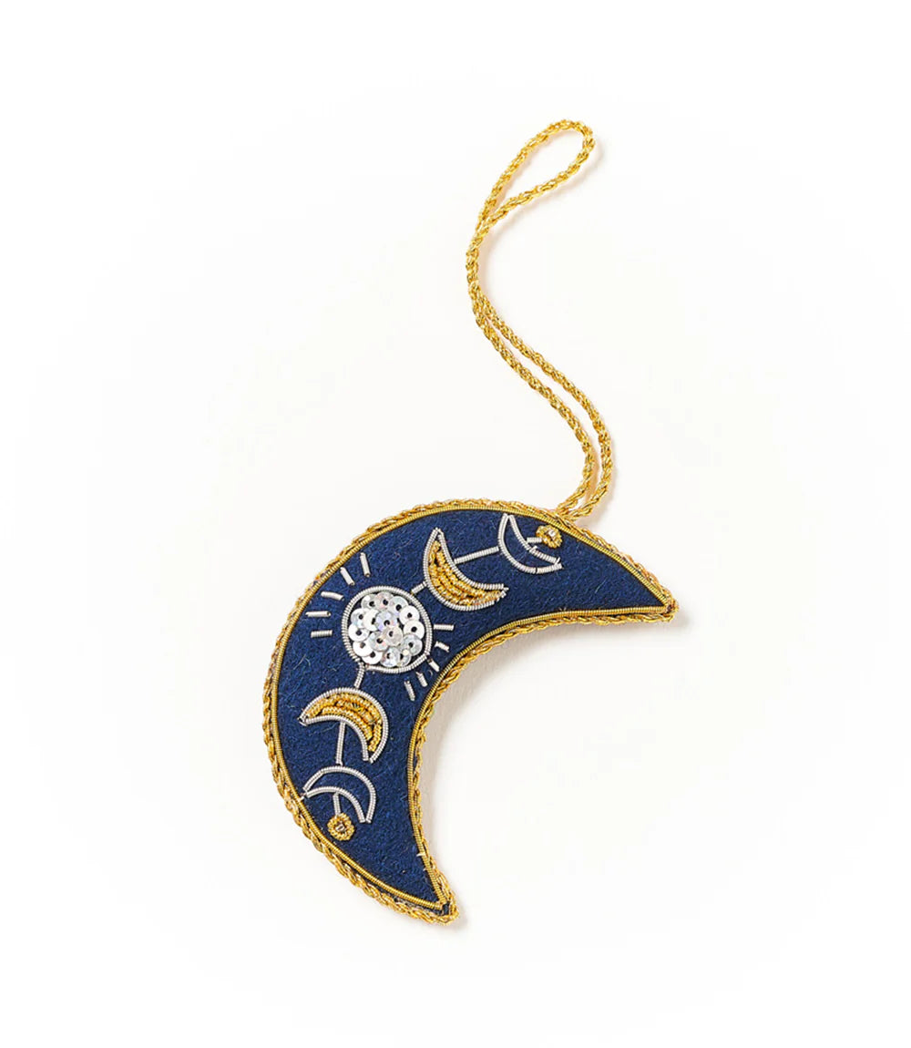 Larissa Plush Crescent Moon Felt Ornament