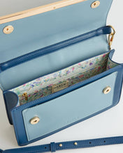 Load image into Gallery viewer, Embroidered Kingfisher Blue Cross Body Bag
