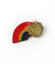 Load image into Gallery viewer, Bala Mani Beaded Rainbow Brooch Pin
