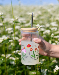 Wildflowers Botanicals Glass Can