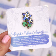 Load image into Gallery viewer, Colorado Blue Columbine Enamel Pin
