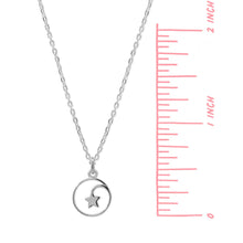 Load image into Gallery viewer, SS Shooting Star Open Circle Necklace
