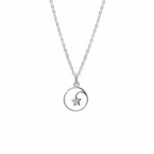 Load image into Gallery viewer, SS Shooting Star Open Circle Necklace
