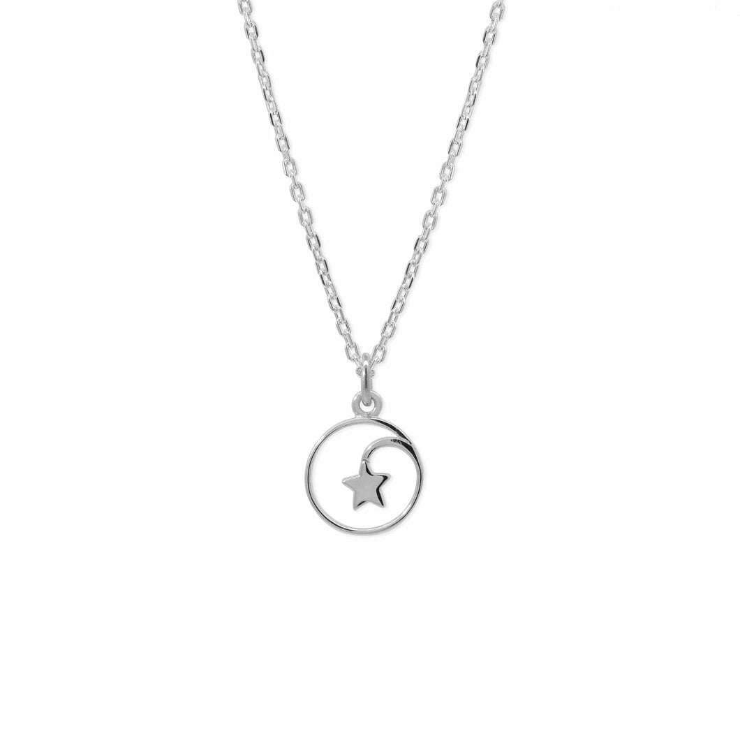 SS Shooting Star Open Circle Necklace