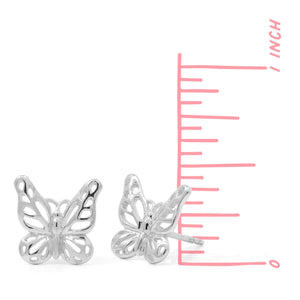 Delicate Monarch Outline Stud Earrings