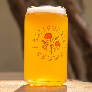 California Grown 16oz Beer Can Glass