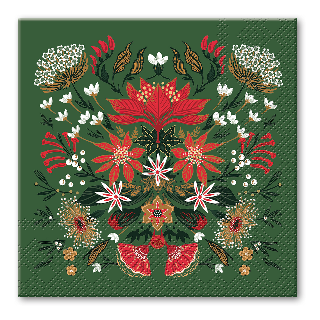 Christmas Garden Beverage Napkins