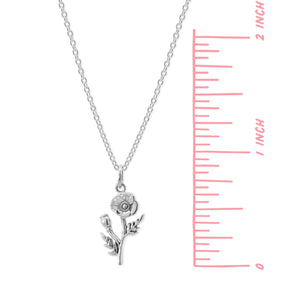 SS Poppy Flower Necklace