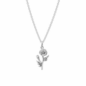 SS Poppy Flower Necklace