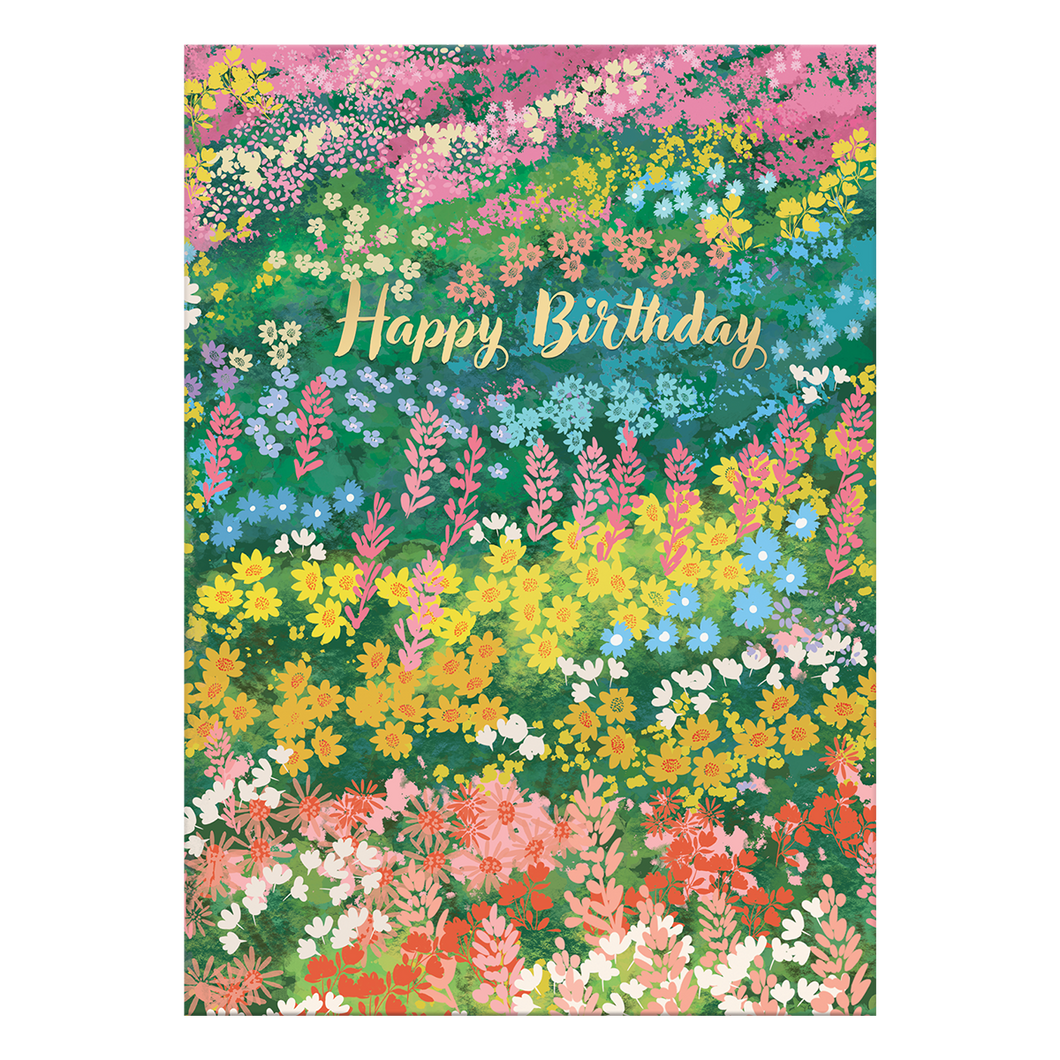 Flower Field Birthday Card