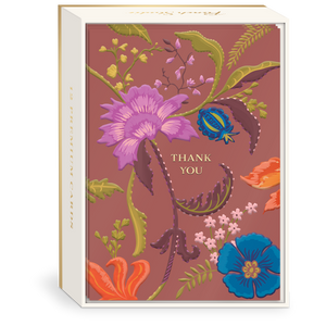 Jacobean Tile Thank You Boxed Notes