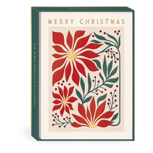 Load image into Gallery viewer, Winter Poinsettia Holiday Card Boxed Set
