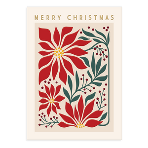 Winter Poinsettia Holiday Card Boxed Set