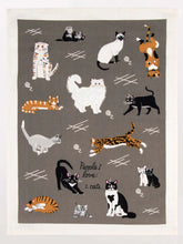 Load image into Gallery viewer, People I Love: Cats Dish Towel
