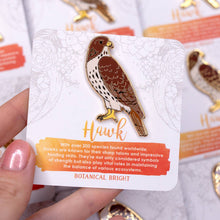 Load image into Gallery viewer, Hawk Bird Enamel Pin
