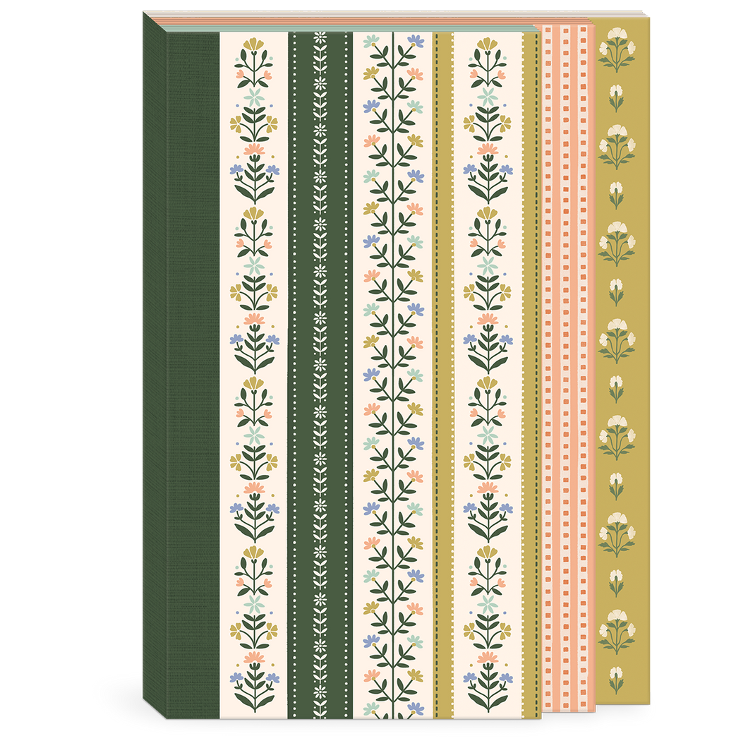 Forest Coral Floral Tiered Softcover Journal