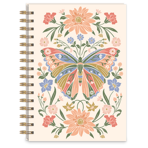 Wildflower Meadow Butterfly Spiral Journal