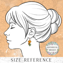 Load image into Gallery viewer, California Poppy Dangle Earrings: Gold

