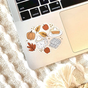 Clear Fall Favorites Sticker