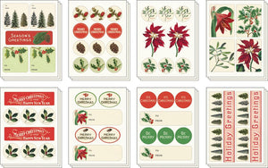 Christmas Botanical Tin of Stickers