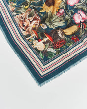 Load image into Gallery viewer, Botanical Green Long Scarf
