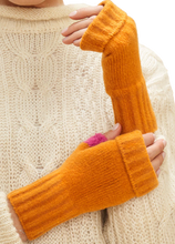 Load image into Gallery viewer, Tangerine Cassia Ladies Wrist Warmers
