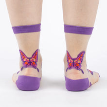 Load image into Gallery viewer, Flutterly Fabulous Sheer Crew Socks
