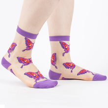 Load image into Gallery viewer, Flutterly Fabulous Sheer Crew Socks
