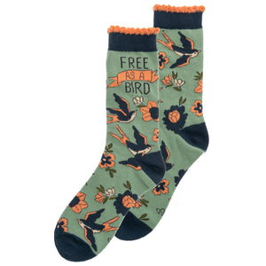 Free as a Bird Sparrow Socks