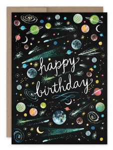 Outer Space Birthday Card