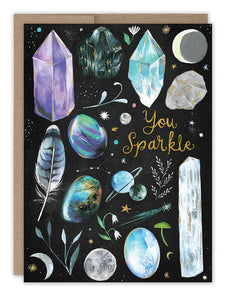 Sparkly Gems Birthday Card