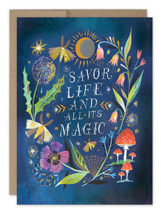 Savor Life Birthday Card