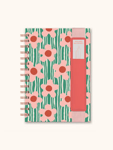 Reigning Flowers Oliver Notebook w/ Pen Pocket