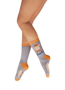 Howdy Friend! Lilac Ladies' Ankle Socks